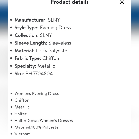 SLNY Printed Tulip Maxi Dress Style 9171810. Size 14. Color: Ivory Mult - Picture 8 of 8